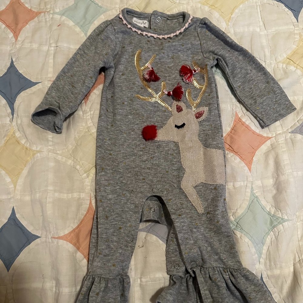 Mudpie Reindeer outfit - 6-9 months